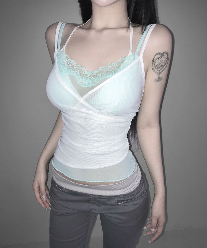 meego（ミーゴ）の「aria lace top (3colors)（Tops）」
