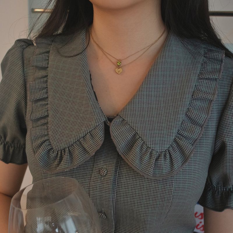 【MADE】 Love gem lock necklcace