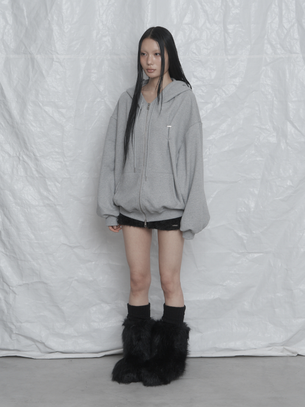 [mnem] Soft Fur Mini Shorts (black)