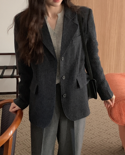 [SHOPPERMADE] Wool Premium Jacket (2color)