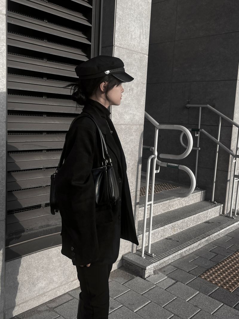 line suede blazer jacket (2color)