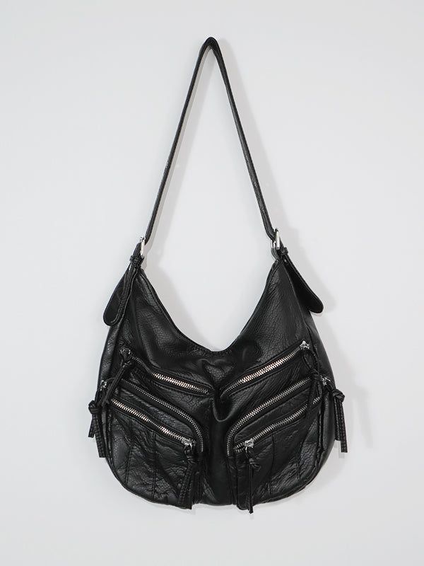 Vintage Pocket Leather Shoulder Bag