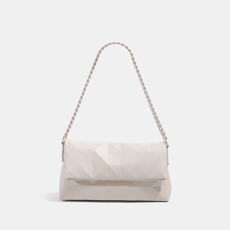 Geometric Pleated Quilted Chain Bag
