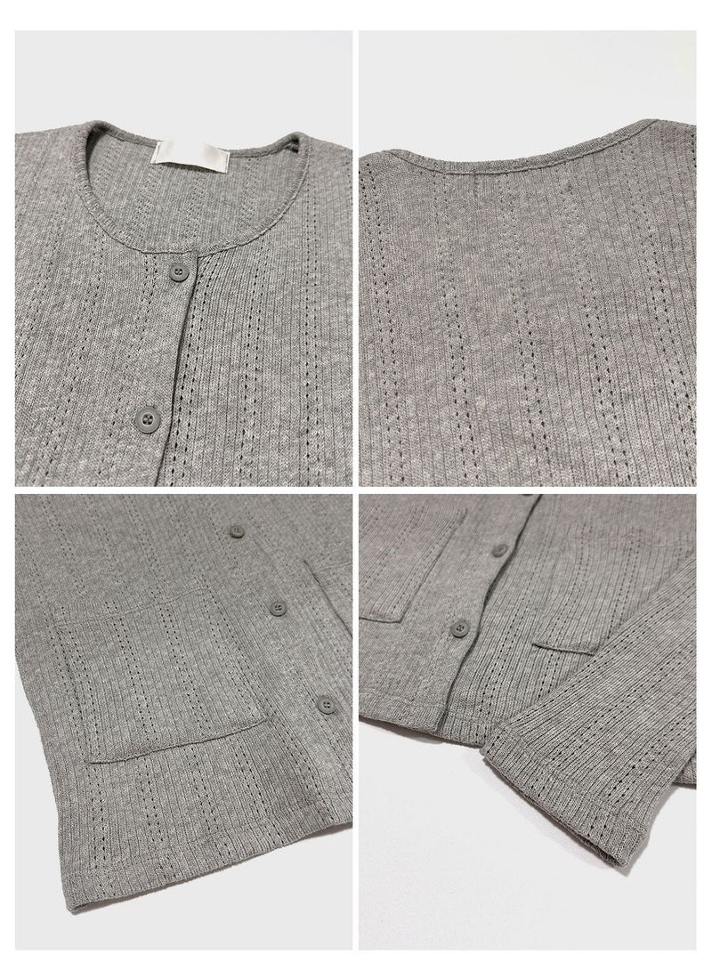 LIZ EYELET CARDIGAN (3COL)