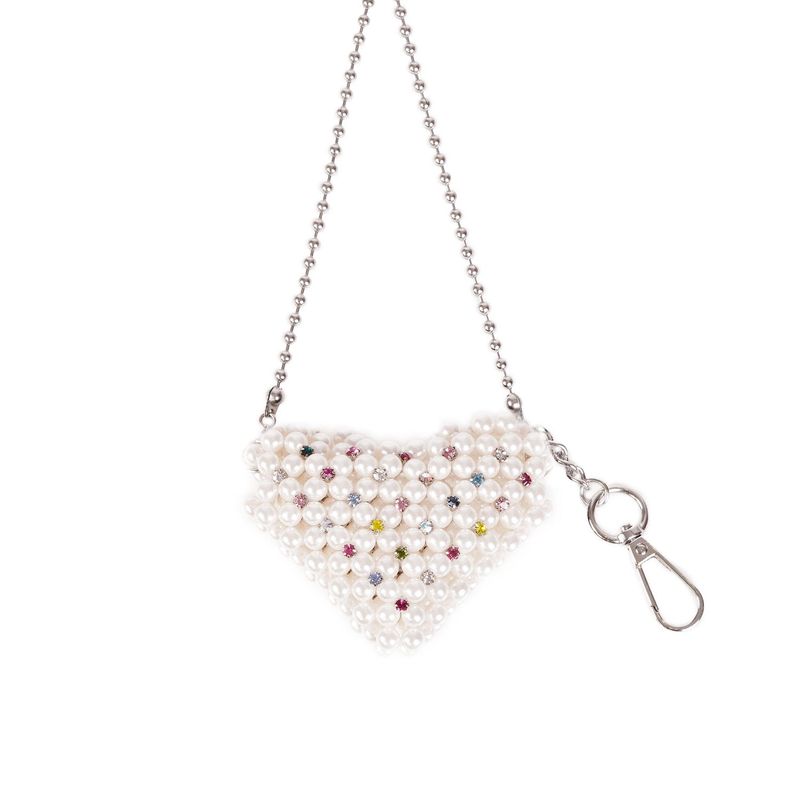 OCCHI DI LUPO(オッキ ディ ルポ)の「LOVE Pearl Crystal Mini Heart BAG_WHITE(Bags)」