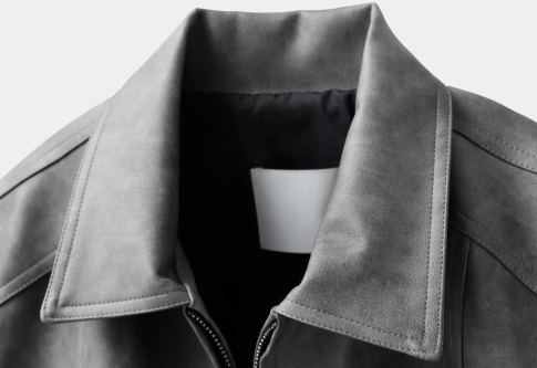 Wayne Vintage Crack Leather Zip-Up Jacket