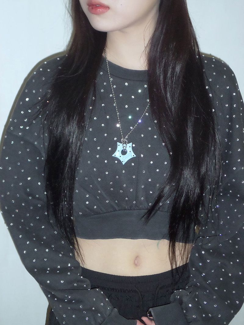 gleaming star dot necklace [blue]
