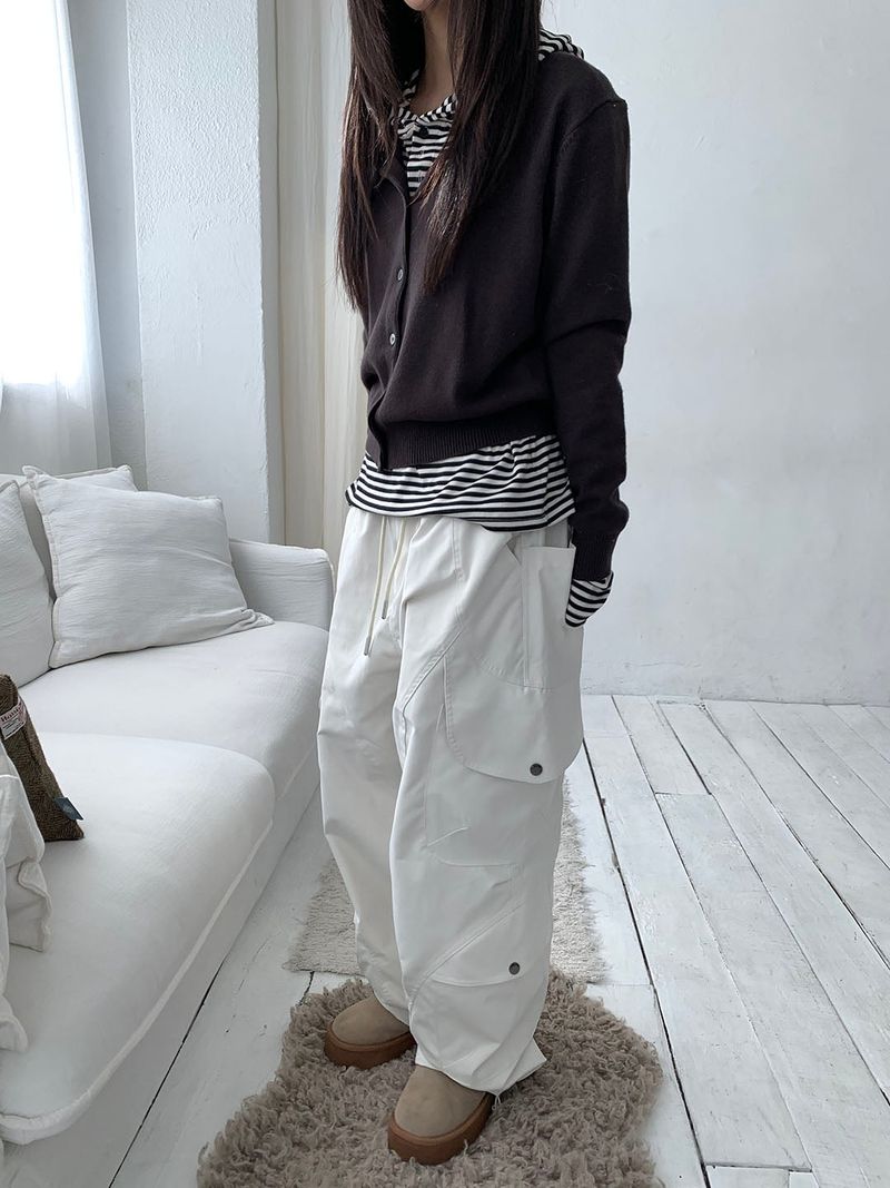 [4계절] Nylon multi cargo pants(2color)