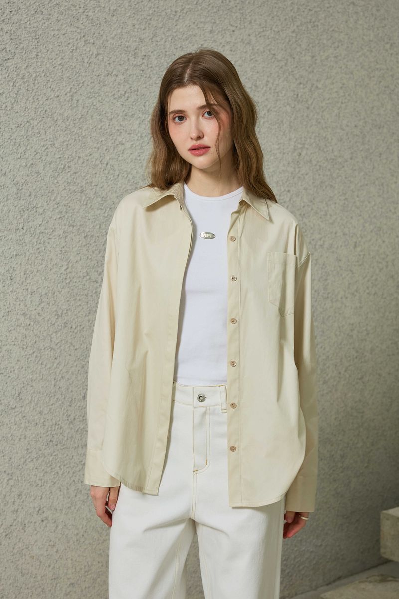 BRIGHT OVERSIZED SHIRT / BEIGE