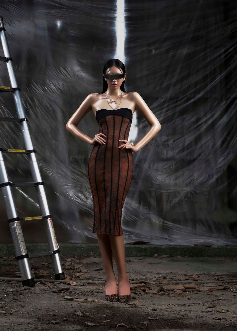 NONE Midi Mesh Dress