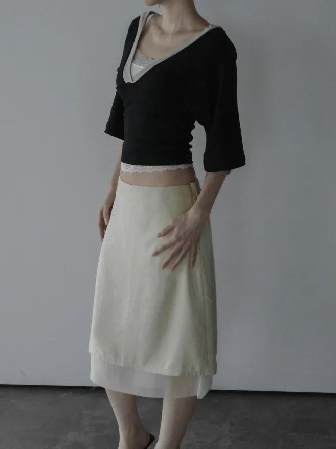 Louis Layered Midi Skirt