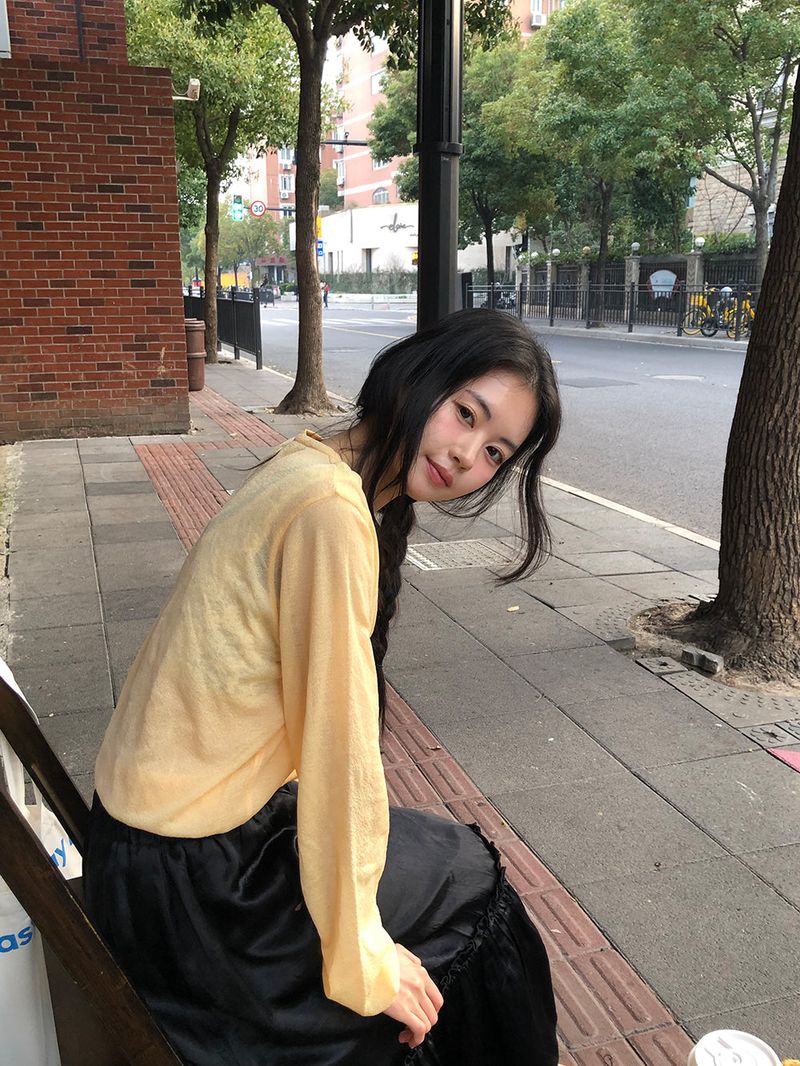 Airy summer cardigan_yellow