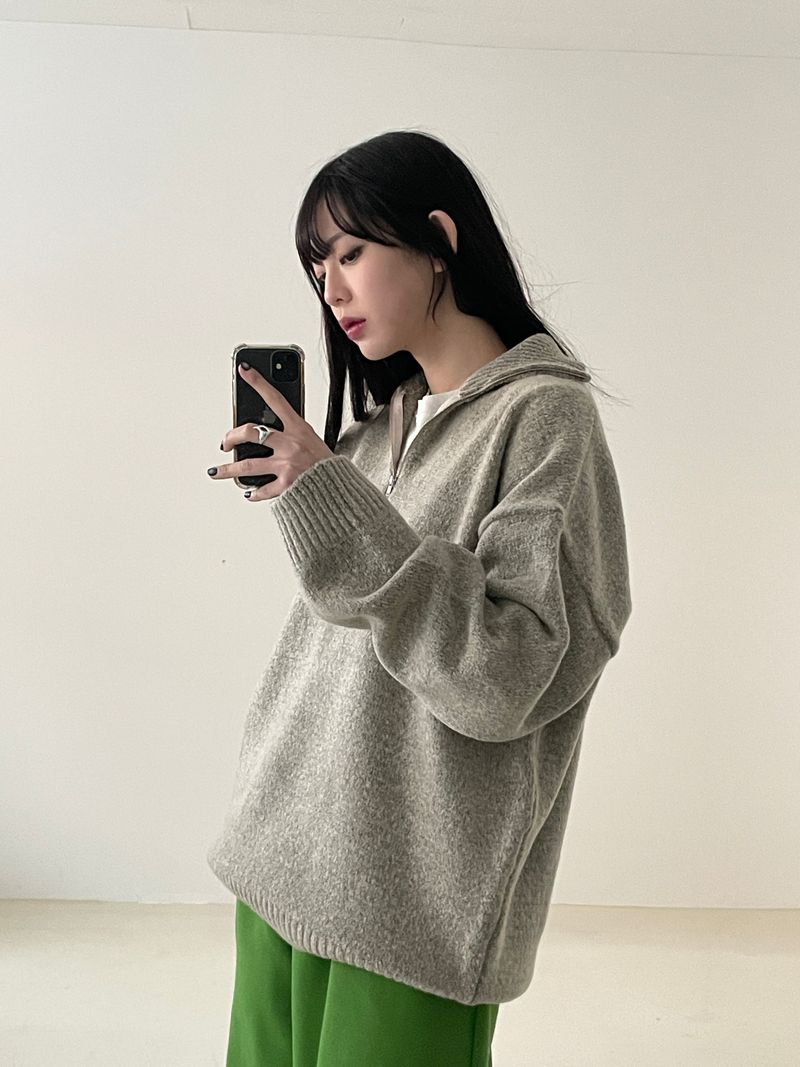 Arco iris（アルコイリス）の「Arendal half zip-up knit（Tops）」