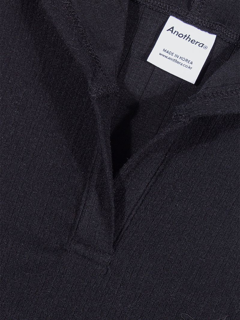 WARM CROP HOODIE_Black