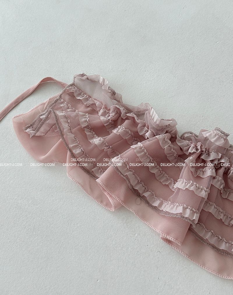 4 color layered cancan wrap strap belt
