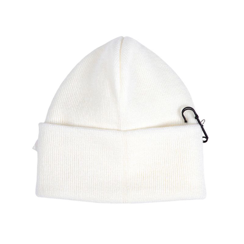 BBD Side Patch Long Beanie (White)