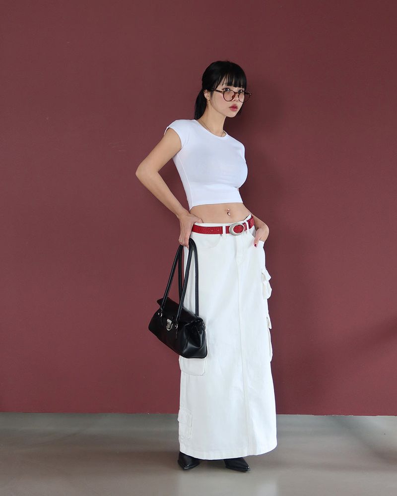 Circle Point Leather Belt
