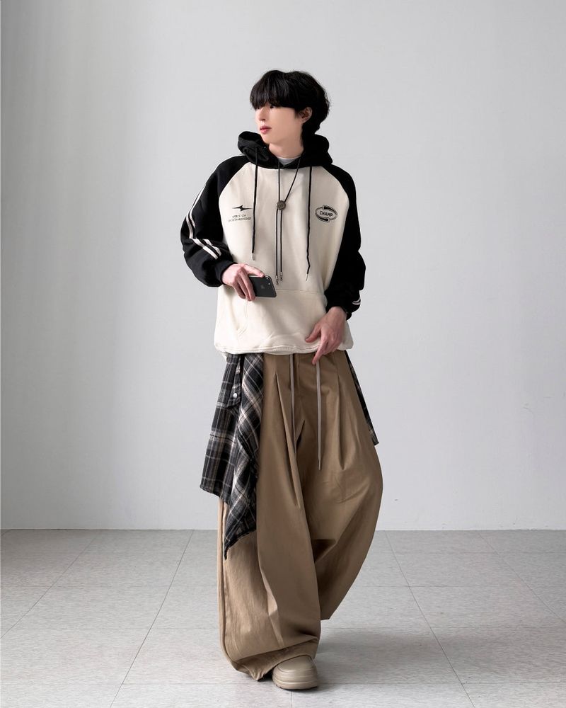 Checkered Layered Balloon Pants