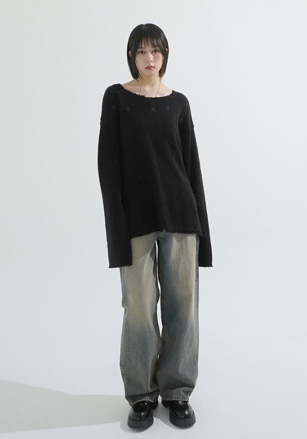 Damage Mohair Knit