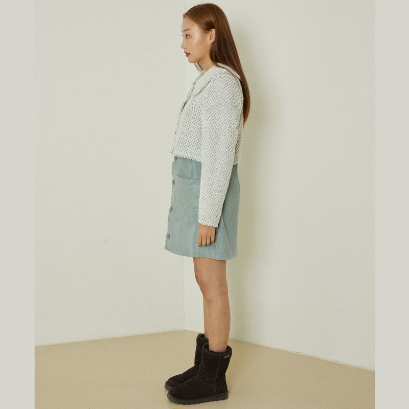 Azure short cardigan (white)