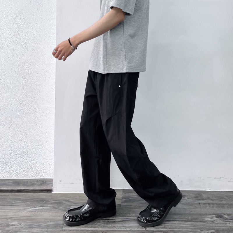Side-Studded Structural Wide Pants