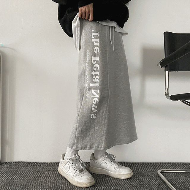 hijjoo（ハイチュー）の「Rotis Teach Line Lettering Bendable Long Skirt（Skirts）」
