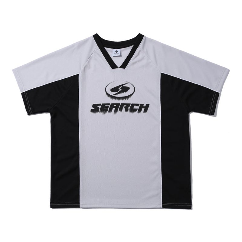 SEARCH410(サーチ410)の「SPORTS V-NECK COOL JERSEY T-SHIRT GRAY(Tops)」