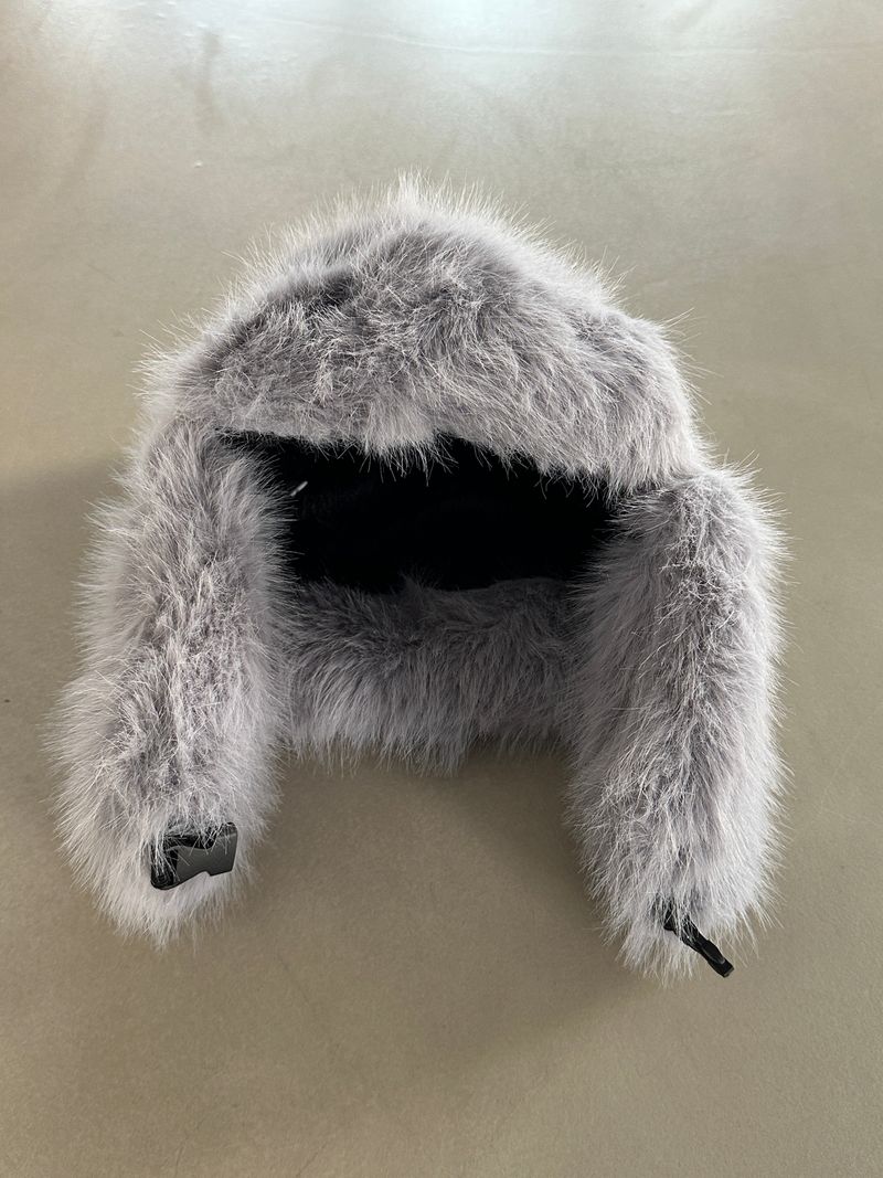 Mink fur earrings Baraklava Truffer hat