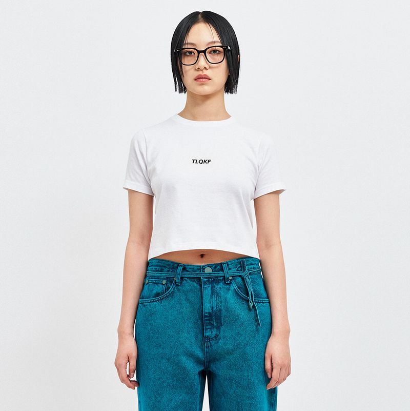 C Wear by the Genius（シーウェア バイザジーニアス）の「MOMS FAVORITE FIT tlqkf クロップTシャツ（トップス）」