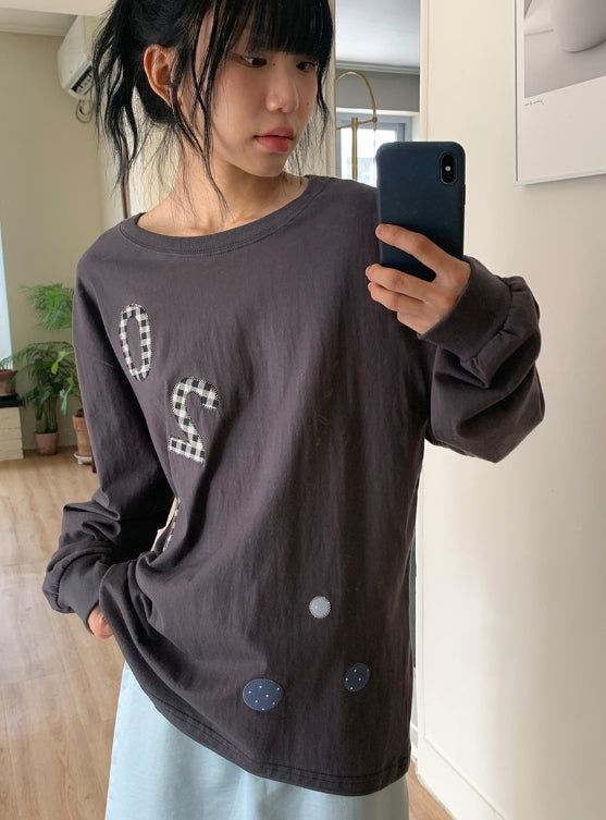 26FW★ [BAONHAUS] Haydin Patch Over Long Sleeve Tee