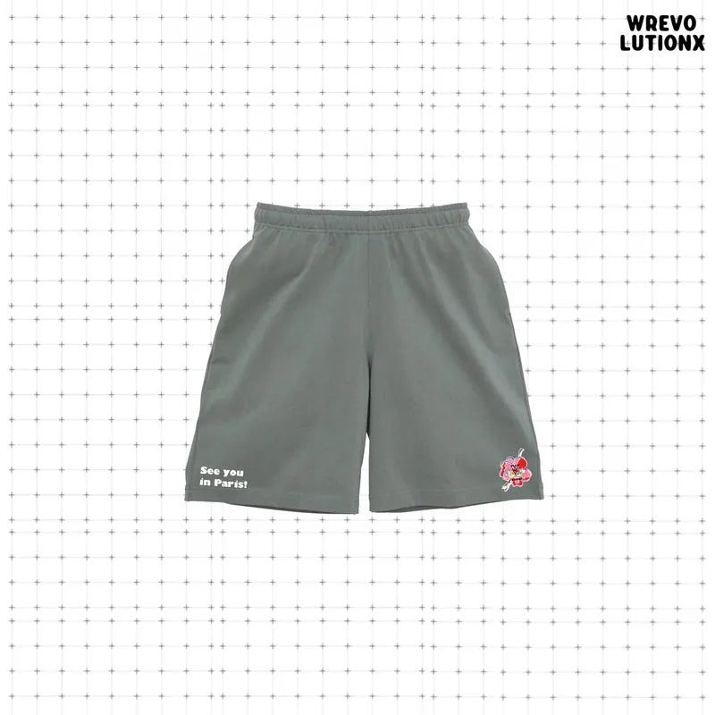 WREVOLUTIONX by WooLeeX（レボリューションエックス バイ ウーリーエックス）の「"See You in Paris" Classic Cotton Shorts (Mist Green)（Pants）」
