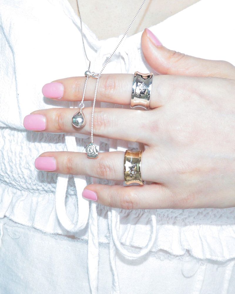 [MADE] lovely rose. bold rose hole ring