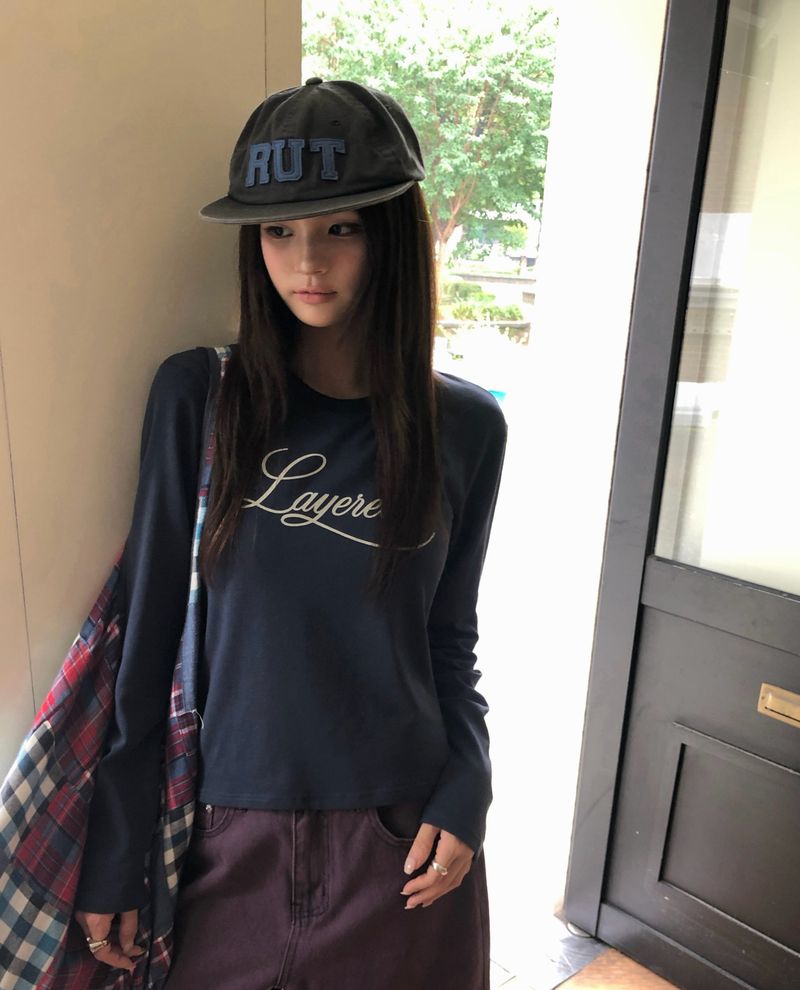 [ORIGINAL] Paper Lettering Long-Sleeve T-Shirt