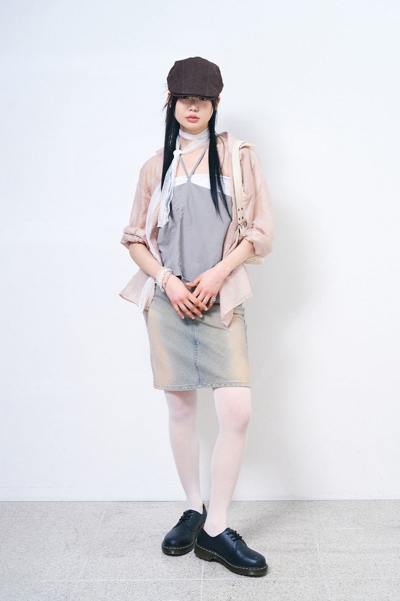 Raucohouse（ラウコハウス）の「Bank slab denim mini skirt（Skirts）」
