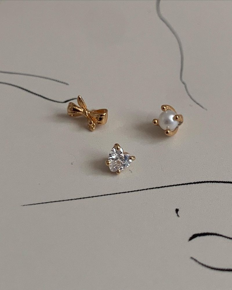 (silver925) ホリデーミニピアスセット *gold