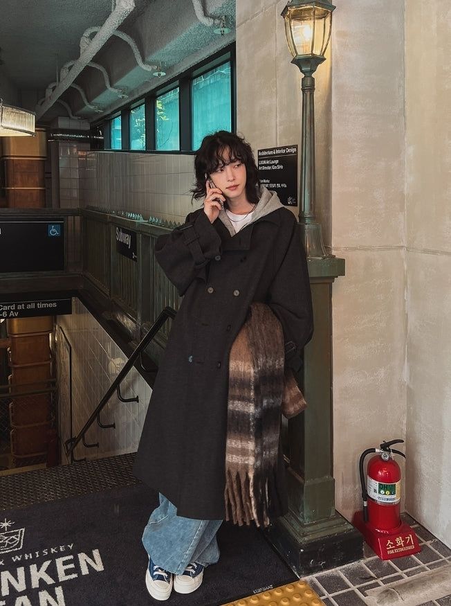 [LAN ARCHIVE] Louis Herringbone Trench Wool Coat