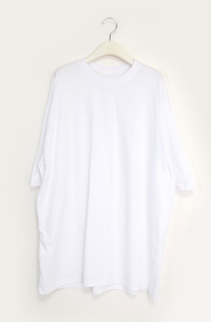 (UNISEX)ivory boxy T
