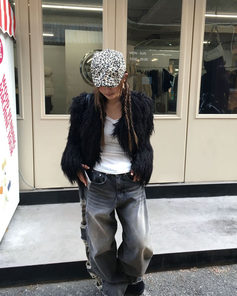 (Unisex) Camo denim pants