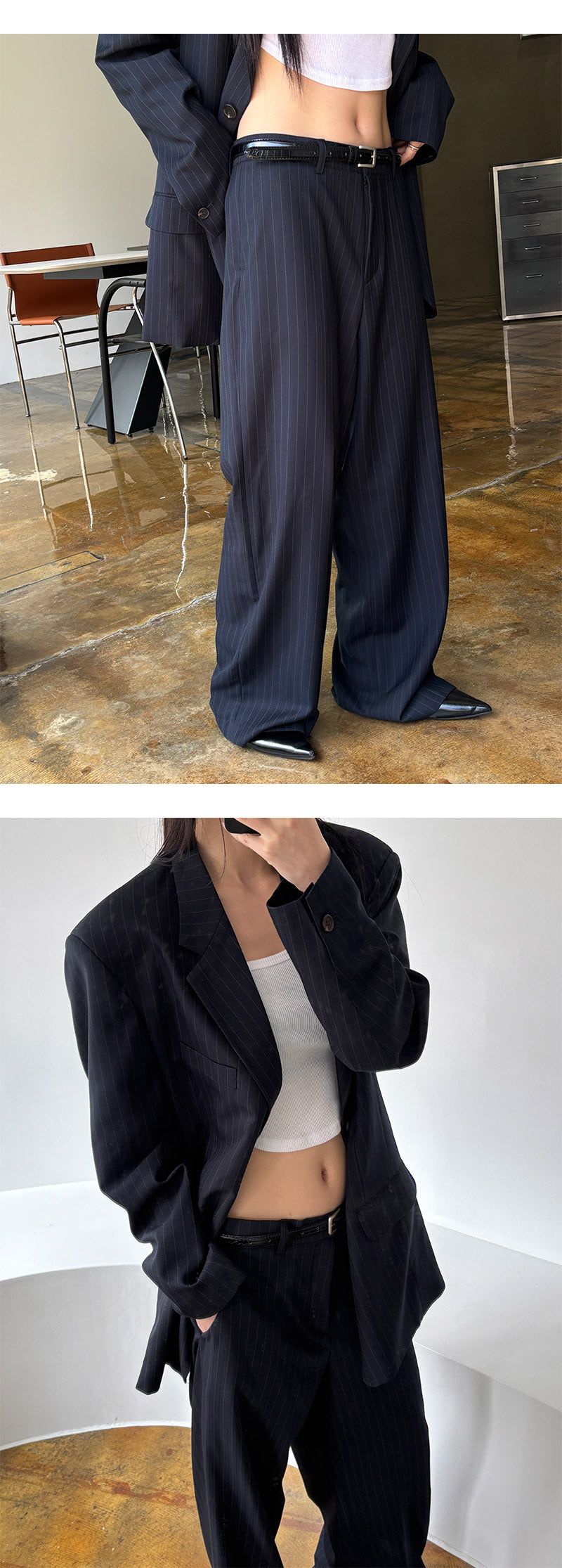 [S/S] Stripe over 3button jacket(2color)