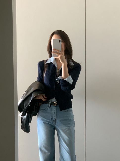 Knits Melting Ribbed Round Cardigan