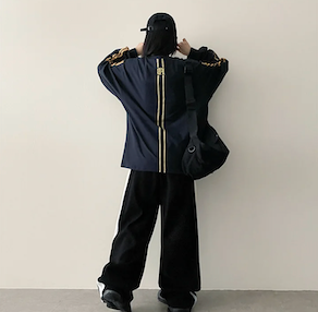 Enz Side Track Line Wide Pants