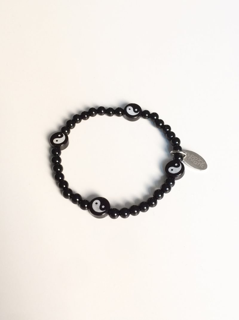 YIN N YANG BLACK BRACELET