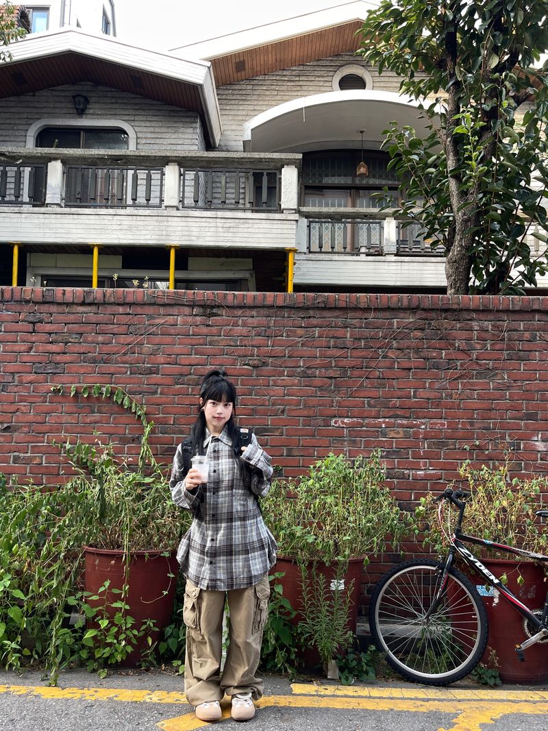Shooting oversized-fit checkered shirt