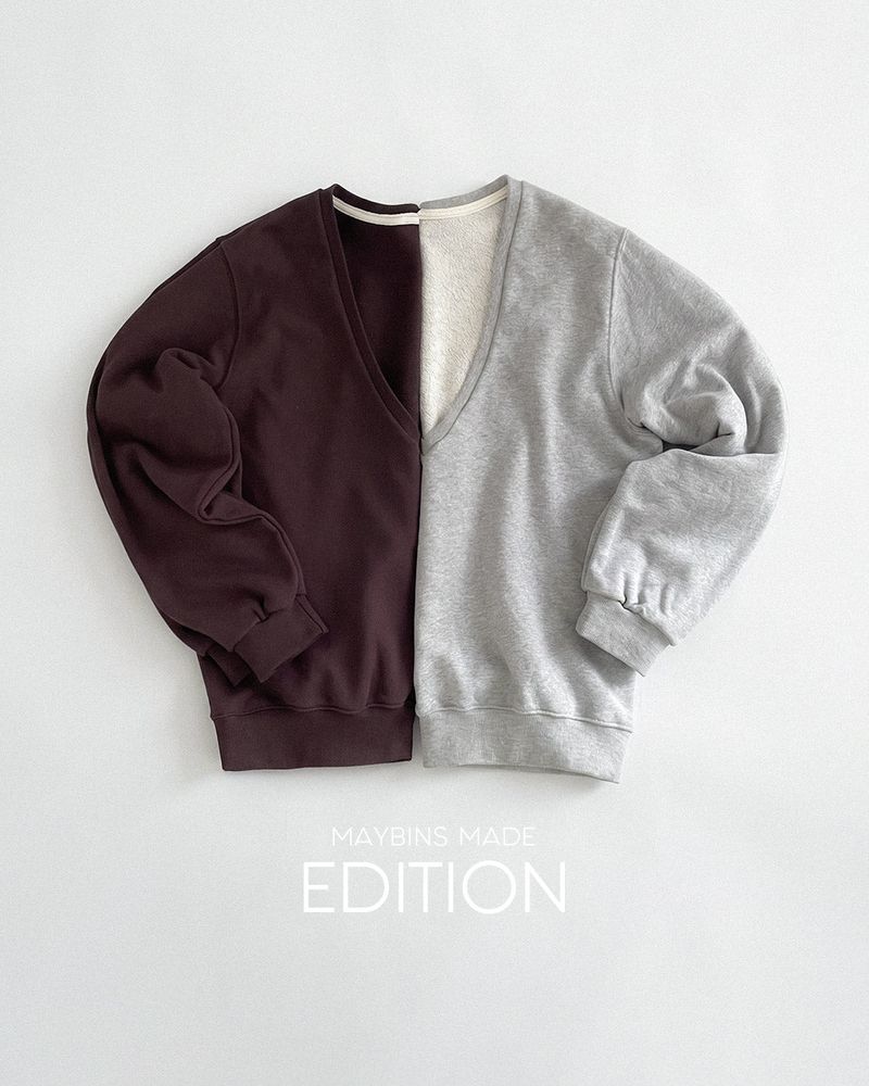 MADE. Alt Deep V-Neck Sweatshirt