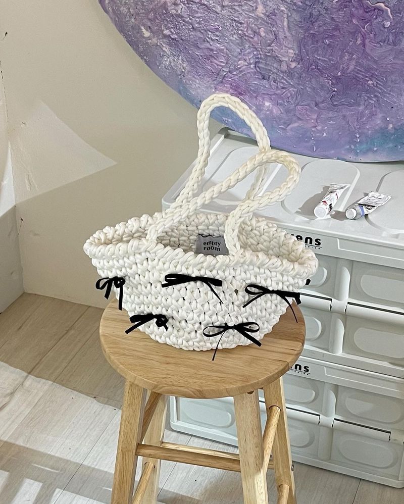 basket bag (white)