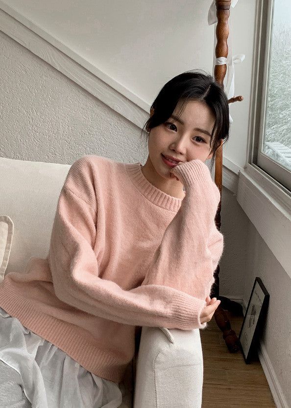 #Winter Pastel Soft Round Knit (3color)
