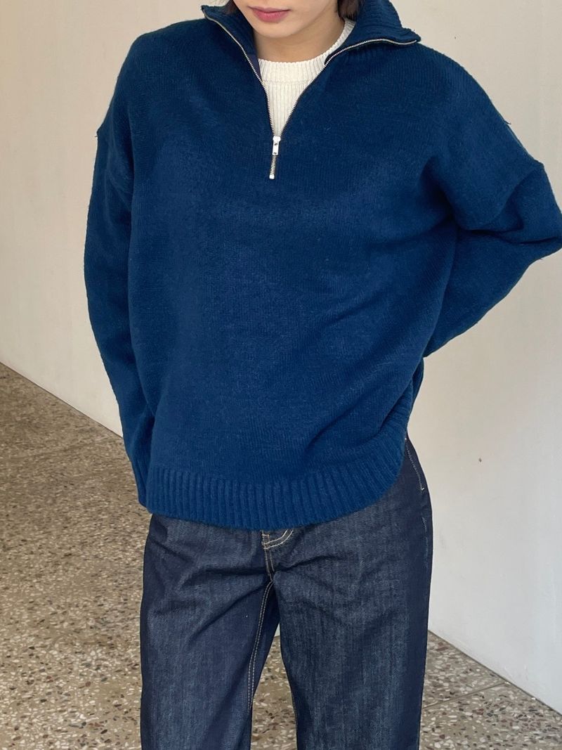 Arendal half zip-up knit