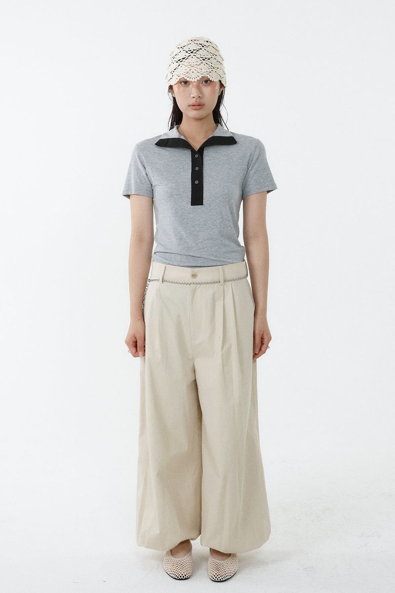 Loventina（ラヴェンティナ）の「TWO-TUCK JOGGER PANTS_CREAM（Pants）」