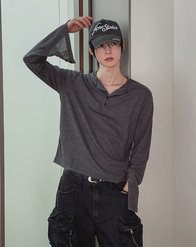 2PLAN（ツープラン）の「ディブリブヘンリーネック長袖Tシャツ（トップス）」