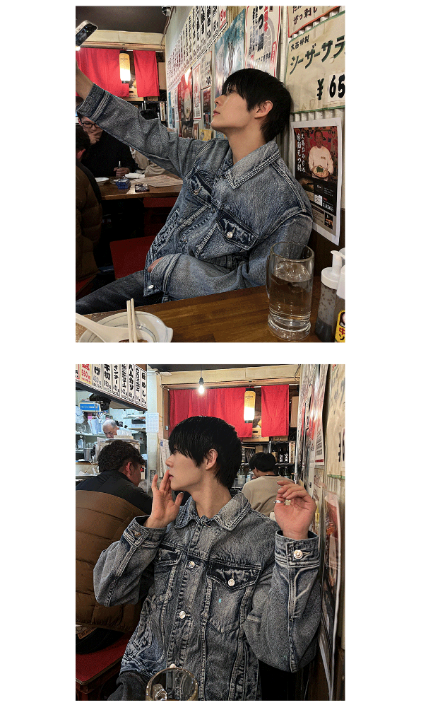 contemble snow denim jacket